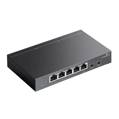 SWITCH PoE TP-LINK, 5 porturi Gigabit (1-Port PoE++ in si 4 PoE+ out), IEEE 802.3at/af, buget PoE 66W maxim, carcasa metalica "TL-SG1005P-PD" (timbru verde 2 lei)