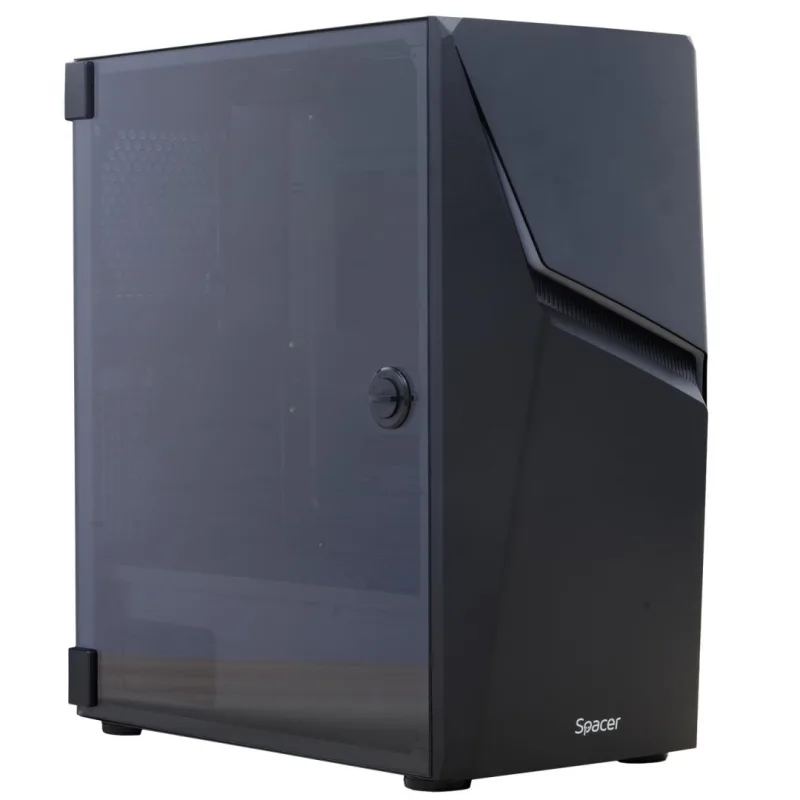 Carcasa SPACER SPGC-THUNDER, RGB, Mid Tower, Black