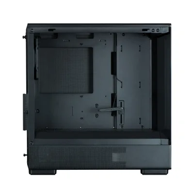 CARCASA Zalman "P10", mini tower, gaming, fara sursa, suporta 7xfan, 1xfan inclus, USB 3.1 gen1 x 1, USB Type-C, audio+mic, 5 sloturi expansiune, negru, "P10 Black" (timbru verde 0.08lei)
