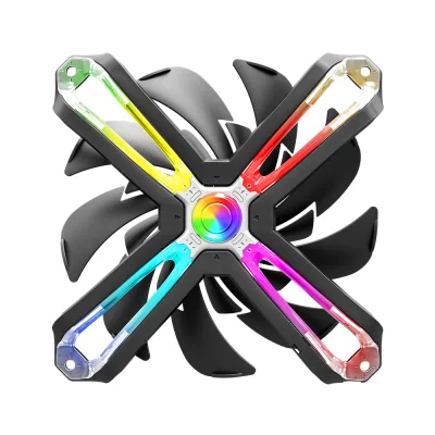 Ventilator Zalman "SF120", 120mm, 1500 RPM, FDB bearing, 54 cfm, RGB, 3-pin, 4-pin PWM, negru, "ZM-SF120" (timbru verde 0.18lei)