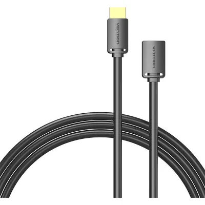 Cablu video Vention, HDMI(T) la HDMI(M), 1m, rezolutie maxima 4K la 60Hz, conectori auriti, cupru, invelis PVC, negru, "AHCBF" (timbru verde 0.18lei) -  6922794766853