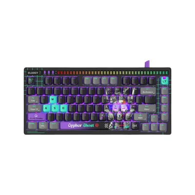 Tastatura gaming Bloody "AT75" Alpha Optical Switch Mechanical Keyboard USB Cypher Ghost, US Layout "AT75 Cypher Ghost" (timbru verde 0.18 lei) 4711421 001830