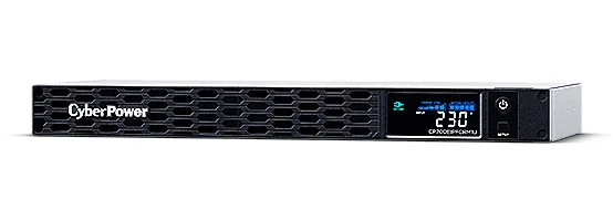 UPS CYBER POWER Line Int. cu Sinusoida Pura,rack 1U, 700VA/ 420W AVR,6xIEC,LCD,2x 6V/8Ah,Backup 2-9min,incarc.8h,USB,RS232,RJ45,slot SNMP,GreenP,seria CP "CP700EIPFCRM1U" (timbru verde 11 lei)