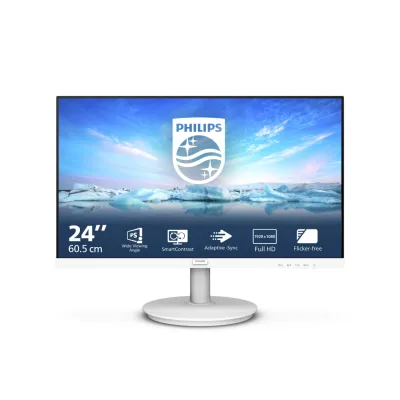 Monitor Consumer Philips 241V8AW/00, 23.8", 1920 x 1080 pixeli, White, 3 ani Garantie