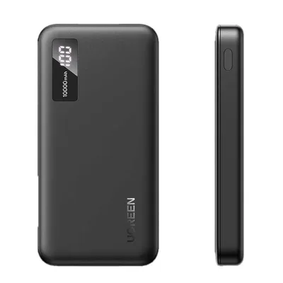 POWER BANK Ugreen "PB311", 10000mAh, PD 3.0 + QC 3.0 22.5W, 1 x USB; 1 x USB Type-C, total 3A, gri, "25742" (timbru verde 0.98 lei) - 6941876227426