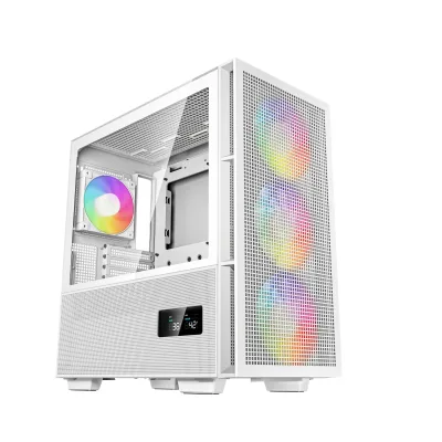 CARCASA DeepCool "CH560 DIGITAL WH", Middle Tower, ATX, fara sursa, sticla securizata,4 ventilatoare incluse,iluminare RGB, alb, USB 3.2 gen 1 x 1, USB Type-C x 1,Jack 3.5mm "R-CH560-WHAPE4D-G-1"