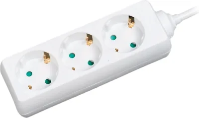 PRELUNGITOR LOGILINK, Schuko x 3, conectare prin Schuko (T), cablu 1.5 m, 16 A, protectie copii, alb, "LPS205" (timbru verde 0.18 lei)