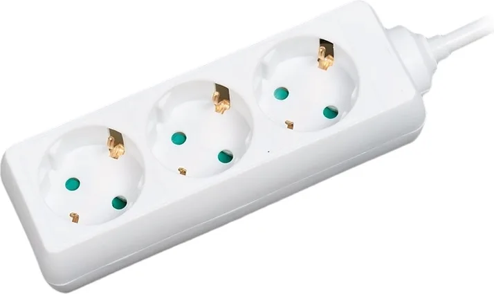 PRELUNGITOR LOGILINK, Schuko x 3, conectare prin Schuko (T), cablu 1.5 m, 16 A, protectie copii, alb, "LPS205" (timbru verde 0.18 lei)