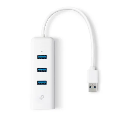 ADAPTOR RETEA TP-LINK , extern, USB 3.0, port RJ-45 | USB 3.0 x 3, 1000 Mbps Gigabit LAN, "UE330" (timbru verde 0.18 lei)