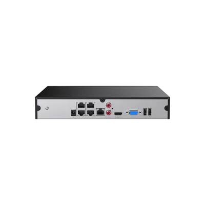 NVR Tenda, 4 canale,  capacitate max 10 TB, porturi HDMI | VGA | 4 x RJ45 IEEE 802.3at/802.3af | RCA | 2 x USB 2.0, "TN3104-4P" (timbru verde 2 lei)