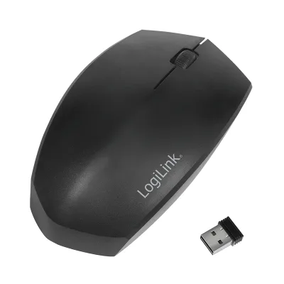 MOUSE Logilink, PC sau NB, wireless, BT 4.1 + 2.4GHz, optic, 1200 dpi, butoane/scroll 3/1, ergonomic, negru, "ID0191" (timbru verde 0.18 lei)