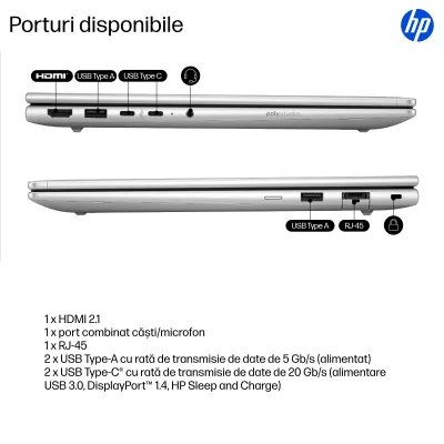 NB PB 4 G1I AI CU5-225H 14"/16/512GB DOS AD2M0ET HP "AD2M0ET" (timbru verde 3.5 lei)