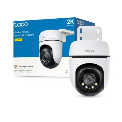 CAMERA IP Exterior TP-LINK, 2K QHD 2560x1440, rotatie pana la 360 grade, IP66, dist. IR 30 m, tip lentila fixa 4 mm, 4 Mpx, wireless, mic, plastic, slot SD card, "Tapo C510W" (timbru verde 0.8 lei)