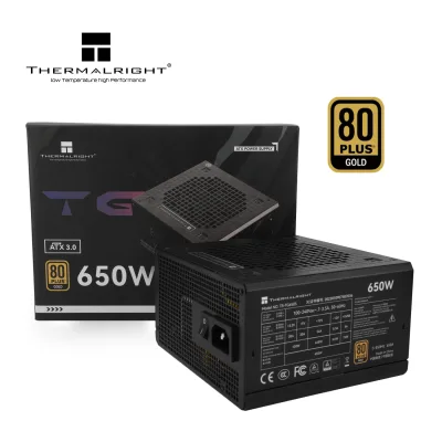 SURSA Thermalright "TR-TG650S", 650W,  certificare 80 Plus Gold, non-modular, LLC, DC to DC,  fan 120mm, negru, "TR-TG650S" (timbru verde 2 lei)