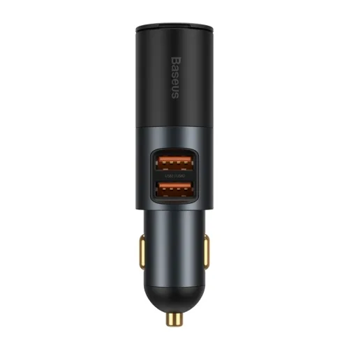 INCARCATOR auto Baseus Share Together, 2 x USB Output 5V/3A, 1 x bricheta auto, total output 120W, pt. bricheta auto, gri "CCBT-D0G" (timbru verde 0.18 lei) - 6953156206700