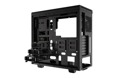 CARCASA be quiet! "PURE BASE 600", Middle Tower, ATX, fara sursa, 2xfan, USB 3.2 gen 1 x 2, audio+mic, PSU shroud, 7 sloturi expansiune, iluminare , negru, "BG021" (timbru verde 0.24lei)