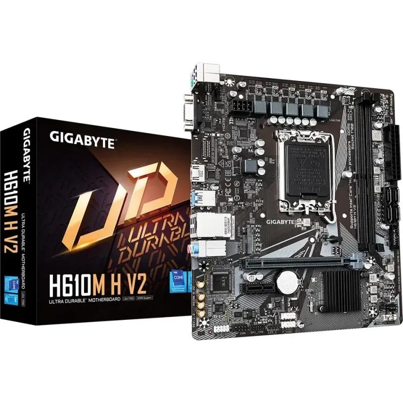 Placa de baza Gigabyte H610M H V2, Socket 1700, DDR5, Micro-ATX