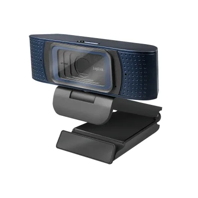 CAMERA WEB LOGILINK senzor.1080p Full-HD cu rezolutie video 1920x1080; unghi vizualizare  80grade, pivotare 90grade, rotatie 180grade,mic dual, autofocus,cablu 1.6m, "UA0379" (timbru verde 0.18 lei)
