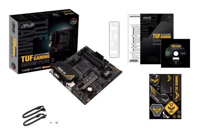 Placa de baza Asus TUF GAMING A520M-PLUS II, AM4, DDR4, mATX, Negru "TUF GAMING A520M-PLUS II"