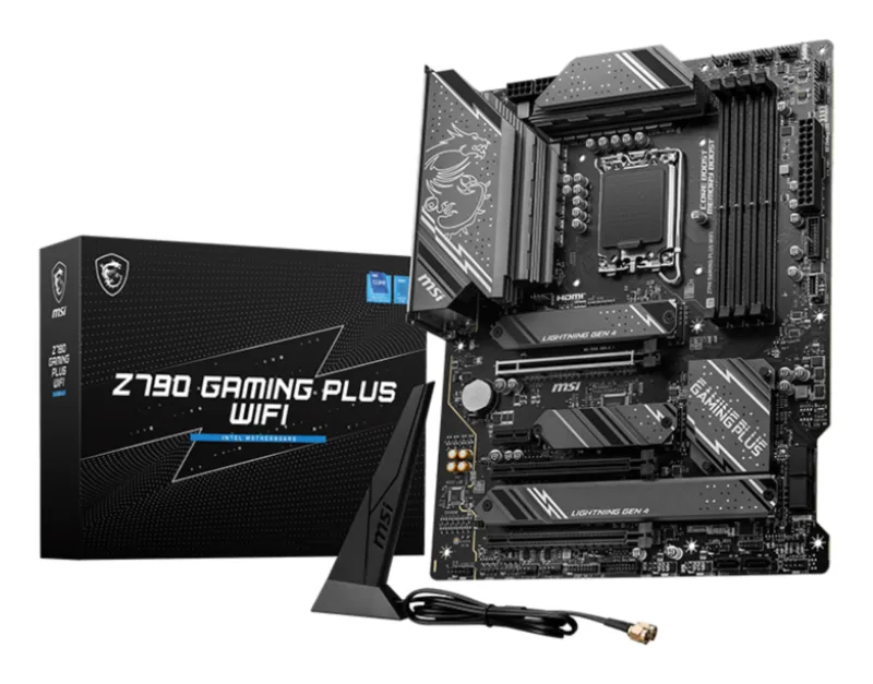 MSI Z790 GAMING PLUS WIFI , LGA 1700, INTEL Z790, 4xDDR5, DDR4 up to 7200+(OC)MHz, 3.0 x16 slot, 4x M.2 slots, 1x USB 3.2 Gen 2 (Type-C), 4x USB 3.2 Gen 1, 1x HDMI, ATX, 3y "Z790_GAMING_PLUS_WIFI"
