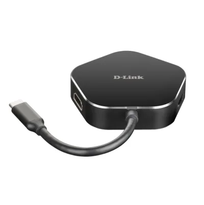 Hub USB D-Link DUB-M420, USB-C, 4 porturi, HDMI, Negru