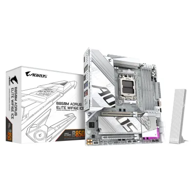 Placa de baza Gigabyte B850M AORUS ELITE WIFI6E ICE, Socket AM5, DDR5, Micro-ATX