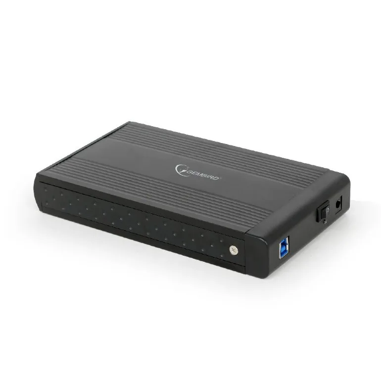RACK extern GEMBIRD, extern pt. HDD, 3.5 inch, S-ATA, interfata PC USB 3.0, aluminiu, negru, "EE3-U3S-3" (timbru verde 0.8 lei)