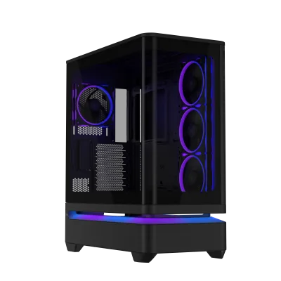 Carcasa ASUS PRIME AP304 TG ARGB BLACK, Desktop, Black