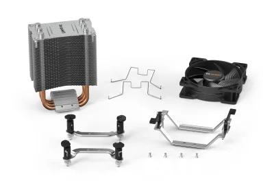 COOLER be quiet "Pure Rock Slim 2",racire aer, Ø6 mm×3 pcs heatpipe, skt. Intel LGA 1700/1200/115x AMD AM5/AM4, fan 92mm, 2000 rpm, conectare 4-pin PWM, LED , "BK030" (timbru verde 2 lei)