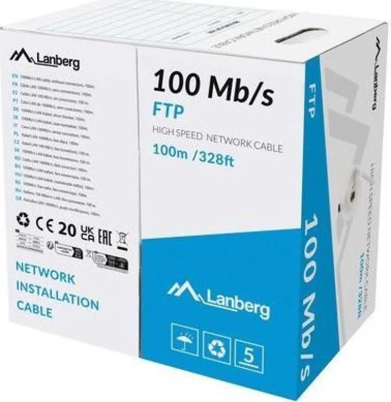 Cablu LAN CABLE FTP 100Md AWG 24 gri