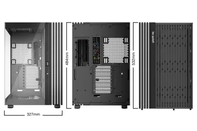 CARCASA be quiet "LIGHT BASE 900 DX", full tower, gaming, fara sursa, suporta 10xfan, USB Type-C x 1, USBx2, audio+mic, 8 sloturi expansiune, negru, "BGW69"