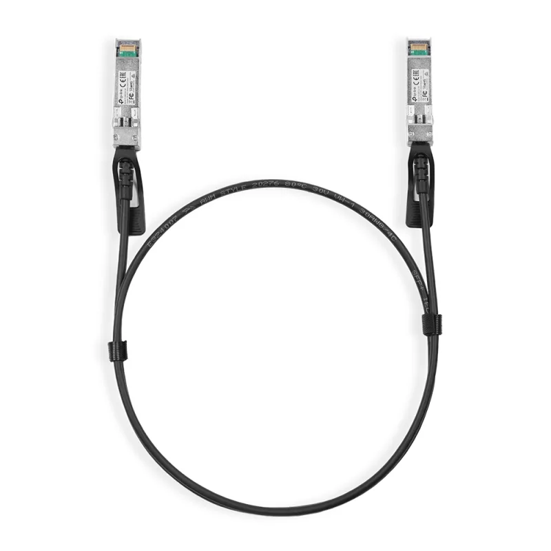 Cablu TP-Link " TL-SM5220-1M " 1 Metru 10G SFP+ Direct Attach, 10G SFP+ conector la ambele capete "SM5220-1M" (include timbru verde 0.25 lei)