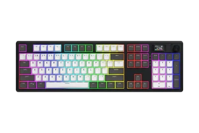Tastatura Mecanica Gaming HATOR Skyfall Pro Wireless 100, RGB, Wireless, Alb-Negru