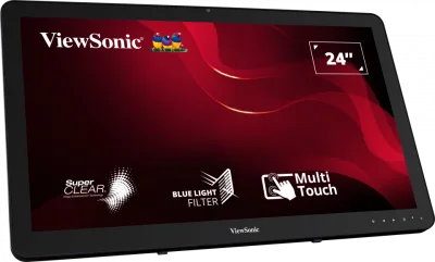 Monitor Consumer ViewSonic TD2430, 24", 1920 x 1080 pixeli, Touchscreen, Black, 3 ani Garantie