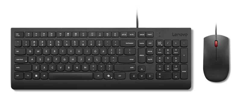 LENOVO Essential Wired Combo Keyboard & Mouse AI US English with Euro symbol 103P w/copilot button (US) "4X31R64439" (timbru verde 0.18 lei)