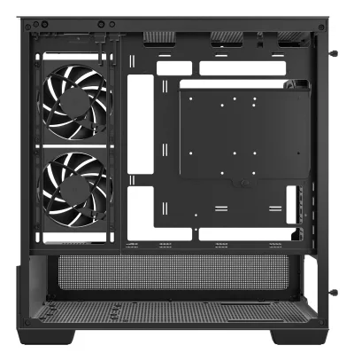 CARCASA DeepCool "CG380", middle tower, gaming, fara sursa, suporta 9xfan, 3xfan inclus, PSU shroud, USB Type-C x 2, USB 3.2 gen 1 x 2, audio+mic, 5 sloturi expansiune, negru, "R-CG380-BKAGM3-G" (timbru verde 0.24lei)