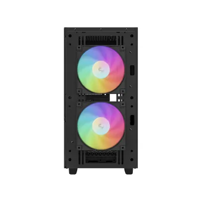 CARCASA DeepCool "CH360", Mini Tower, ATX, fara sursa, 3xfan, USB 3.2 gen 1 x 1, USB 2.0 x 2,audio,PSU shroud,4 sloturi expansiune,iluminare ARGB, negru "R-CH360-BKAPE3-G-1" (timbru verde 0.24lei)