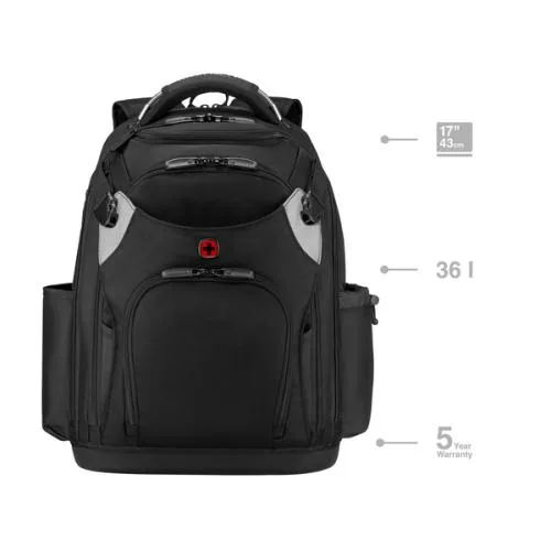 Wenger, Tool Backpack, Tool Backpack Pro, 17" Laptop Backpack, Black "653722"