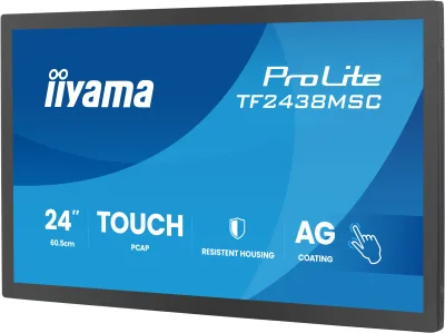 IIYAMA Monitor LED TF2438MSC-B2 24" DeepContrast PCAP 10-point Open Frame touchscreen monitor with robust metal housing for demanding environments "TF2438MSC-B2" (timbru verde 7 lei)
