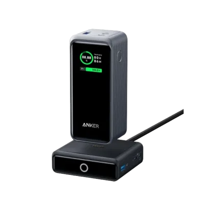 POWER BANK Anker "Prime" 20000mAh, 200W , 1 x USB, 2 x USB Type-C, display digital, 12V/5A, negru, "A1336011" (timbru verde 0.98 lei) - 194644130893