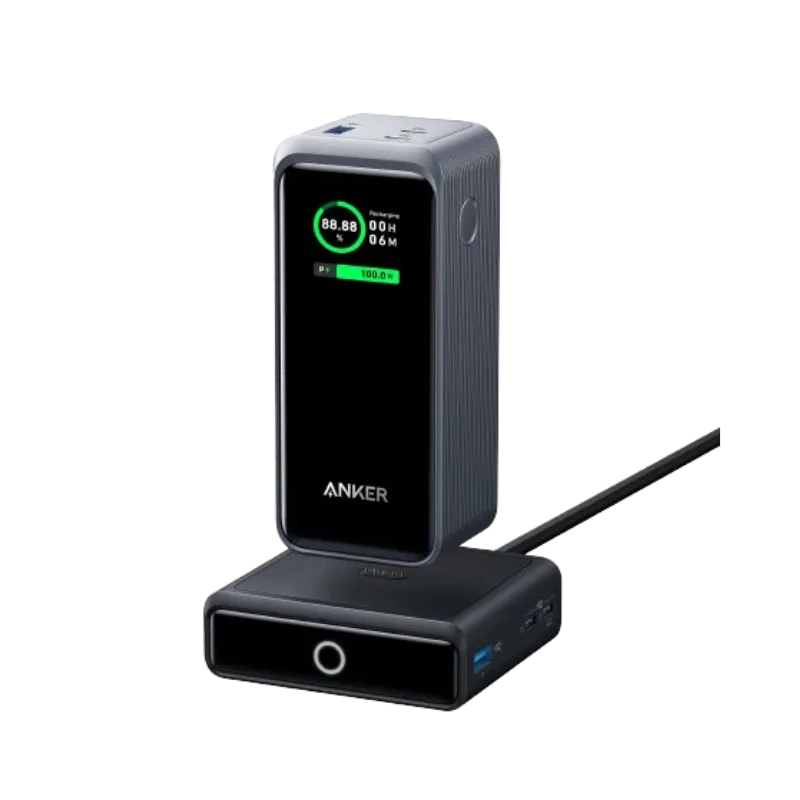 POWER BANK Anker "Prime" 20000mAh, 200W , 1 x USB, 2 x USB Type-C, display digital, 12V/5A, negru, "A1336011" (timbru verde 0.98 lei) - 194644130893