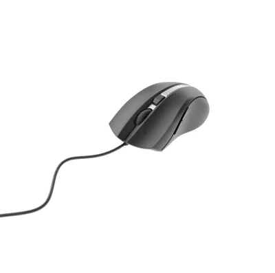MOUSE GEMBIRD, PC sau NB, cu fir, USB, laser, 2400 dpi, butoane/scroll 6/1, cablu 1.8m, negru-argintiu, "MUS-GU-02" (timbru verde 0.18 lei)