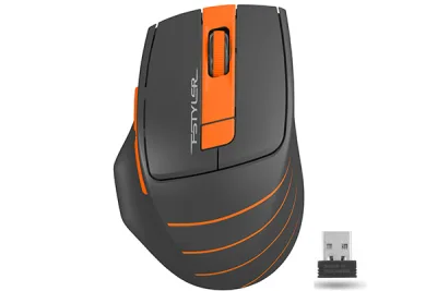 MOUSE A4tech, "FG30", gaming, wireless, 2.4GHz, optic, 2000 dpi, butoane/scroll 6/1, , negru / portocaliu, 45507106 "FG30 Orange" (timbru verde 0.18 lei)