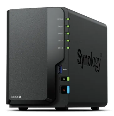 SYNOLOGY DS225+ 2-Bay PLUS NAS Intel Celeron J4125 2GB ECC DDR4 "DS225+" (timbru verde 11 lei)
