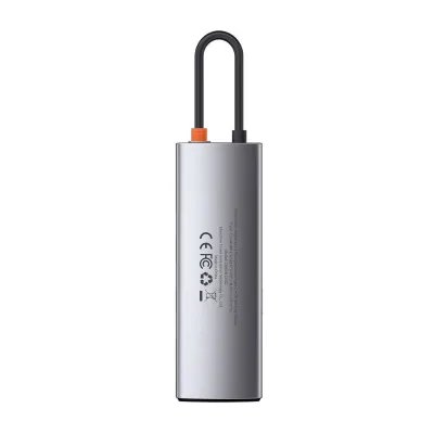 DOCKING Station Baseus Metal Gleam,conec USB-C,USB 3.0x3,SDx1,microSDx1,RJ-45 Gigabit LANx1,USB-Cx1 PD 100W 5V/9V/14.5/20V 5A (Max.) HDMIx1/4K/30Hz "CAHUB-CV0G"(timbru verde 0.18 lei)-6953156204652