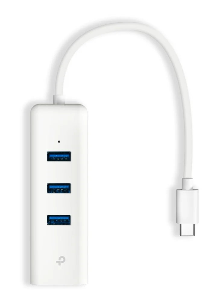 ADAPTOR RETEA TP-LINK , extern, USB Type-C, port RJ-45 | USB 3.0 x 3, 1000 Mbps Gigabit LAN, "UE330C" (timbru verde 0.18 lei)