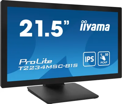IIYAMA Monitor LED T2234MSC-B1S 22" Full HD 10pt touchscreen featuring IPS 350 cd/m2 1000:1 8ms projective capacitive VGA HDMI DP "T2234MSC-B1S" (timbru verde 7 lei)