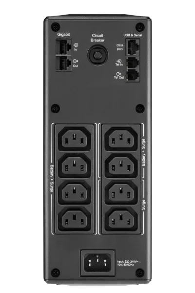 UPS APC "Pro BR", Line int., Tower, 960 W, AVR, IEC x 8, display LCD, back-up 11 - 20 min. "BR1600MI" (timbru verde 40 lei)