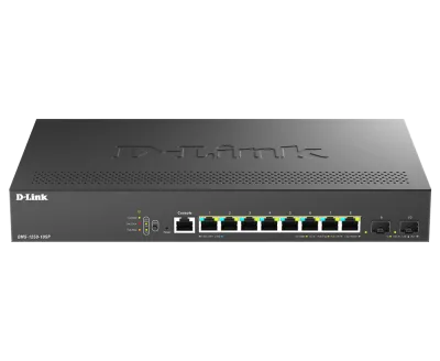 Switch D-Link DMS-1250-10SP , 8 porturi Gigabit, 2 porturi SFP+, Protocol 802.1D STP 802.1s MSTP 802.1w RSTP, rackabil