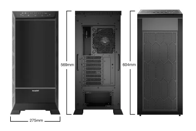 CARCASA be quiet! "DARK BASE PRO 901", Tower, ATX, fara sursa, 4xfan, USB 3.2 gen 2, USB Type-C x 1, audio, mic, PSU shroud, 8 sloturi expansiune, iluminare ARGB, negru, "BGW50" (timbru verde 0.4lei)